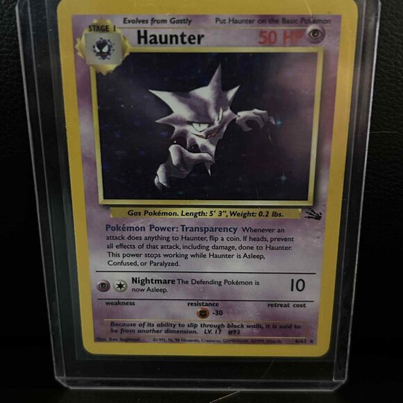 Haunter - 6/62 - Holo Rare - Unlimited Edition  Fossil Pokemon Trading Card - Picture 1 of 1